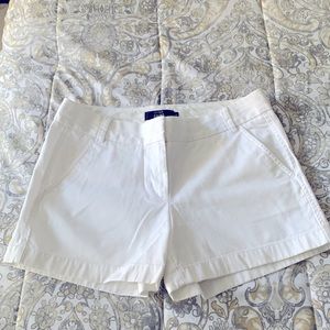 J. Crew White Chino Shorts